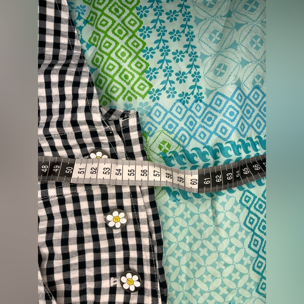 Teddy Fresh Black and White Gingham Jumpsuit with Floral Embroidery - Picture 4 of 14